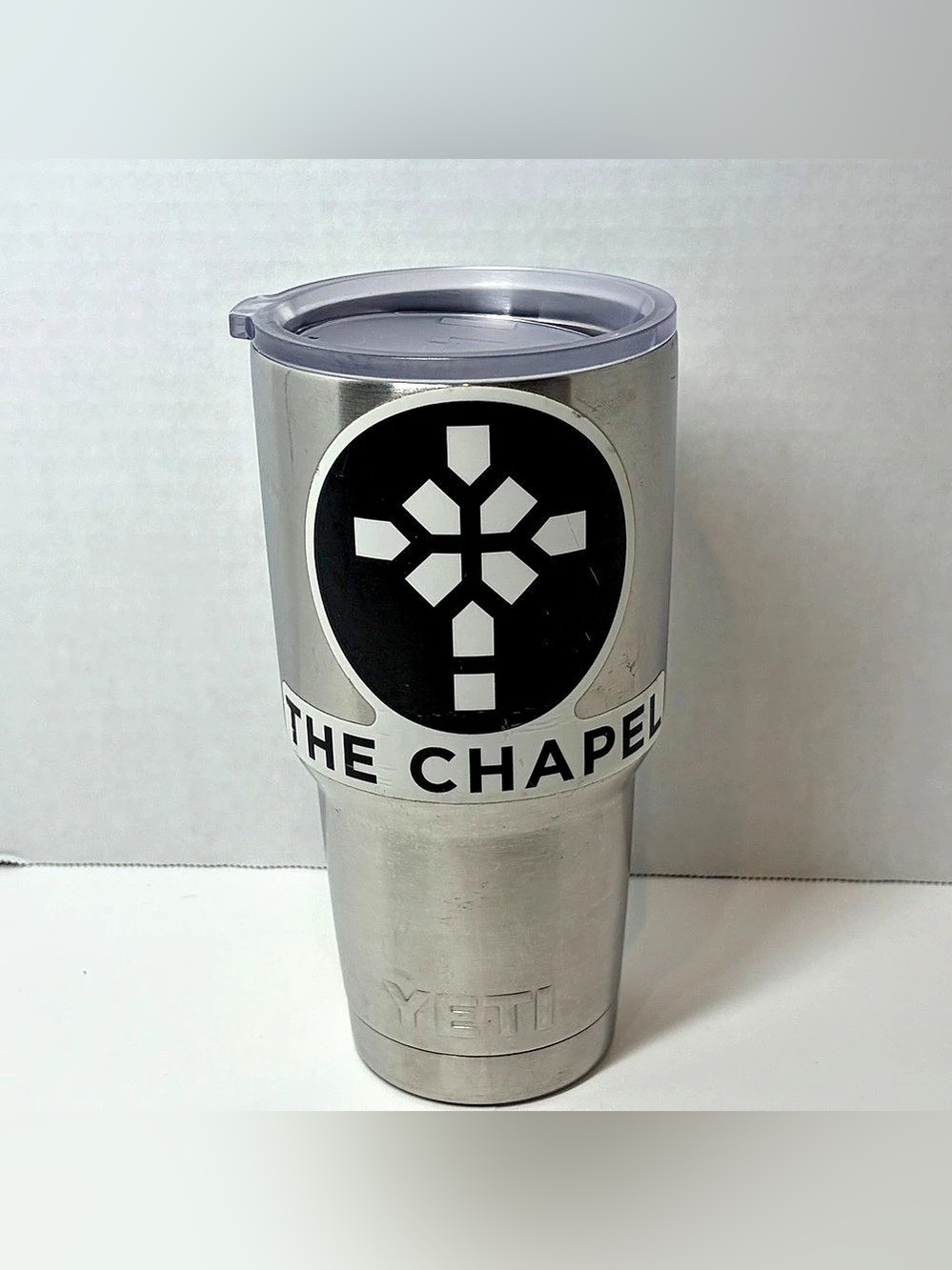 YETI Rambler 30 oz Stainless Steel Tumbler Clear Lid Insulated Silver sticker